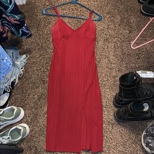 Red bodycon dress